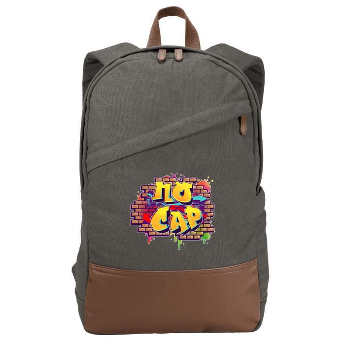 Cool No Cap Wall Graffiti  Cotton Canvas Backpack