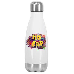 Cool No Cap Wall Graffiti  Stainless Steel Insulated Water Bottle