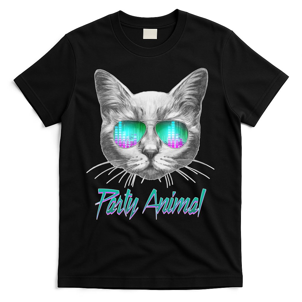 Cool Party Animal Cat T-Shirt