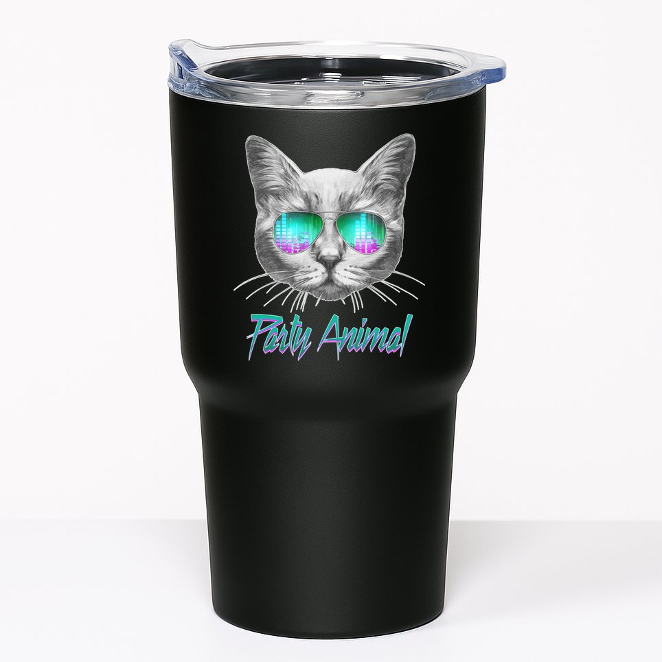 Cool Party Animal Cat Tumbler