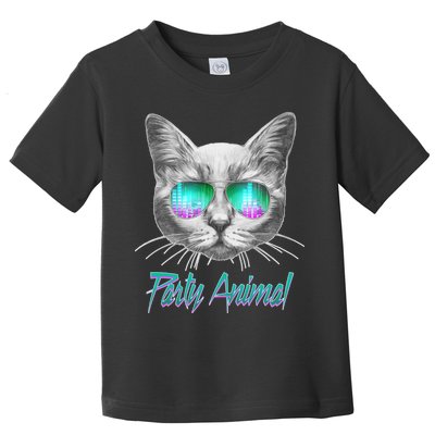 Cool Party Animal Cat Toddler T-Shirt