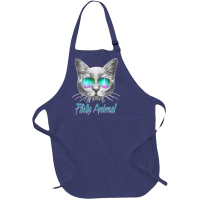 Cool Party Animal Cat Full-Length Apron With Pockets