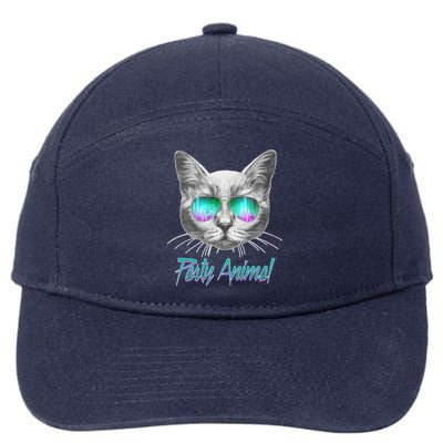 Cool Party Animal Cat 7-Panel Snapback Hat