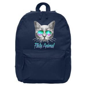 Cool Party Animal Cat 16 in Basic Backpack