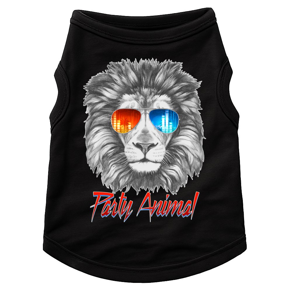 Cool Party Animal Lion Doggie Tank