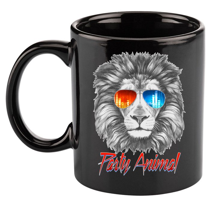 Cool Party Animal Lion 11oz C Handle Ceramic Mug