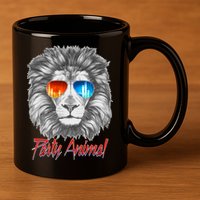 Cool Party Animal Lion 11oz C Handle Ceramic Mug