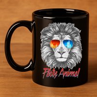 Cool Party Animal Lion 11oz C Handle Ceramic Mug