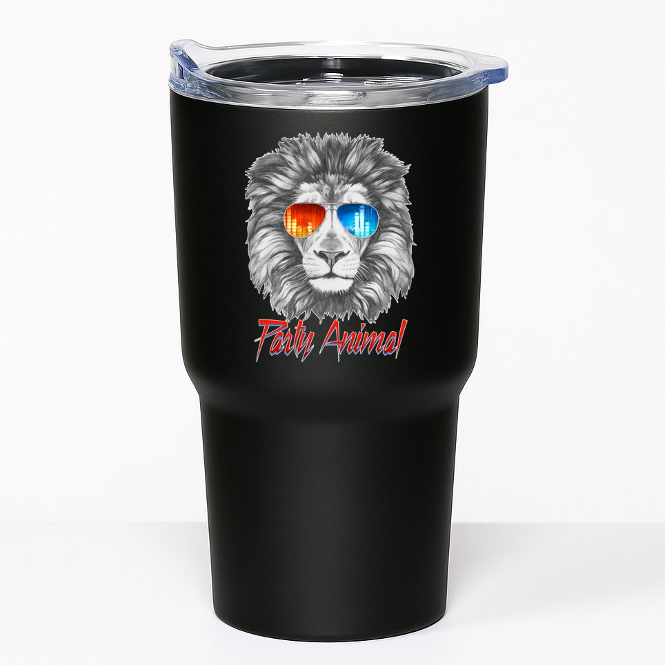Cool Party Animal Lion Tumbler