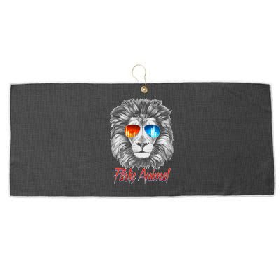 Cool Party Animal Lion Large Microfiber Waffle Golf Towel