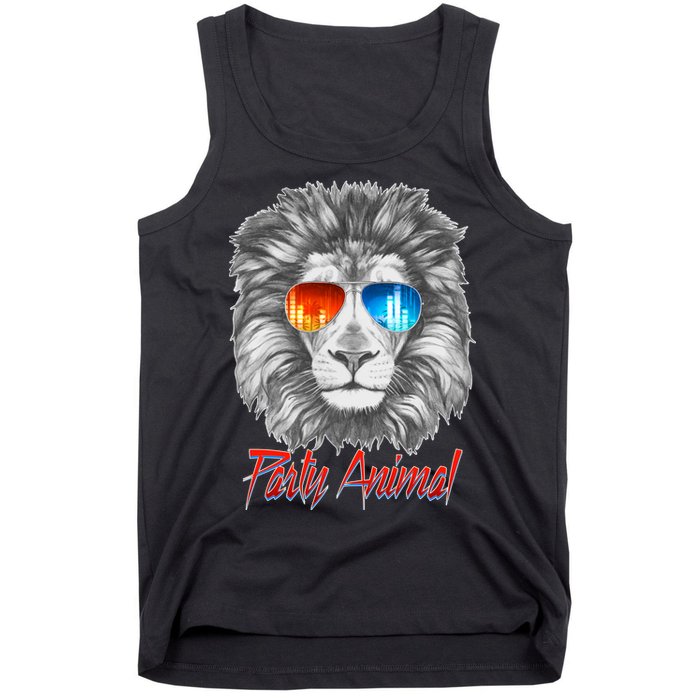 Cool Party Animal Lion Tank Top