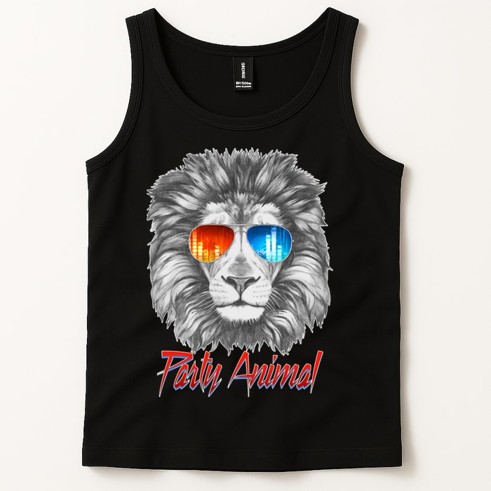Cool Party Animal Lion Tank Top