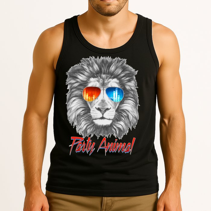 Cool Party Animal Lion Tank Top