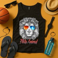 Cool Party Animal Lion Tank Top