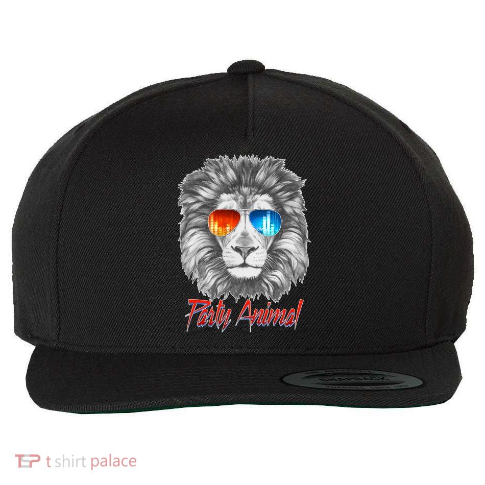 Cool Party Animal Lion Wool Snapback Cap