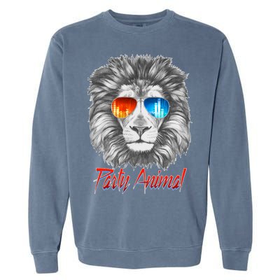 Cool Party Animal Lion Garment-Dyed Sweatshirt