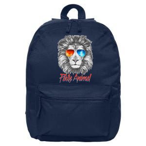 Cool Party Animal Lion 16 in Basic Backpack