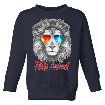 Cool Party Animal Lion Toddler Sweatshirt