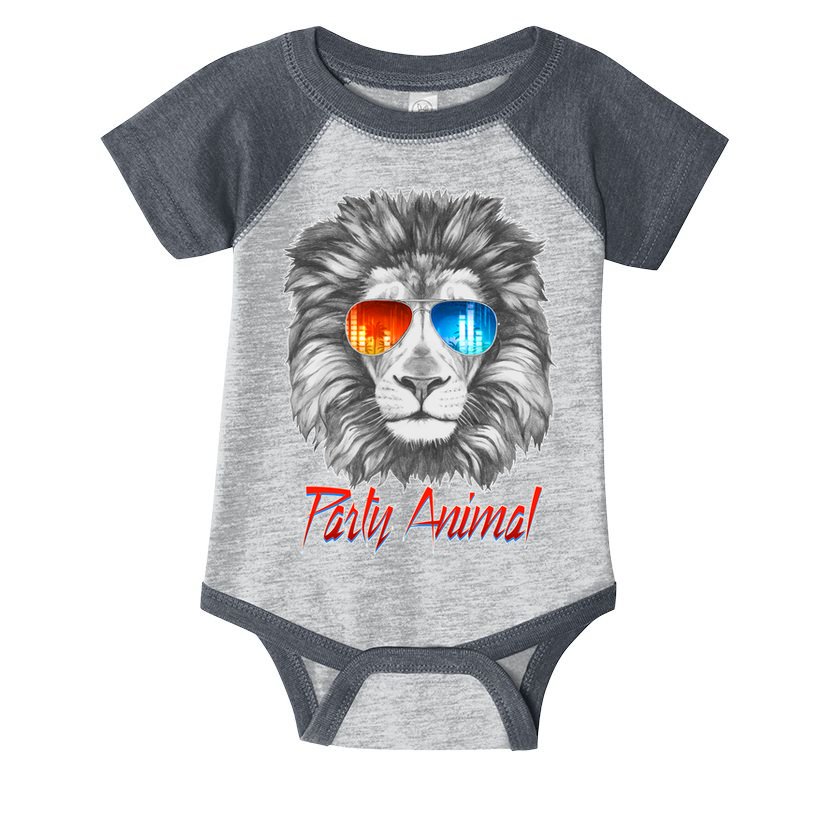 Cool Party Animal Lion Infant Baby Jersey Bodysuit