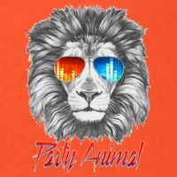 Cool Party Animal Lion Tall T-Shirt