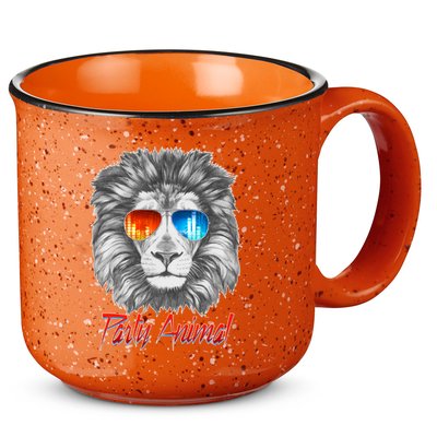 Cool Party Animal Lion 15oz Campfire Ceramic Mug