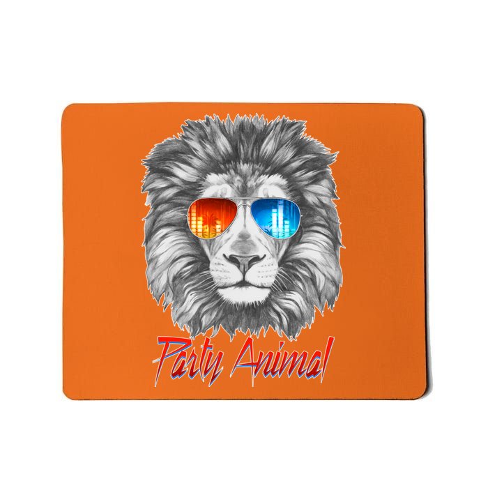 Cool Party Animal Lion Mousepad