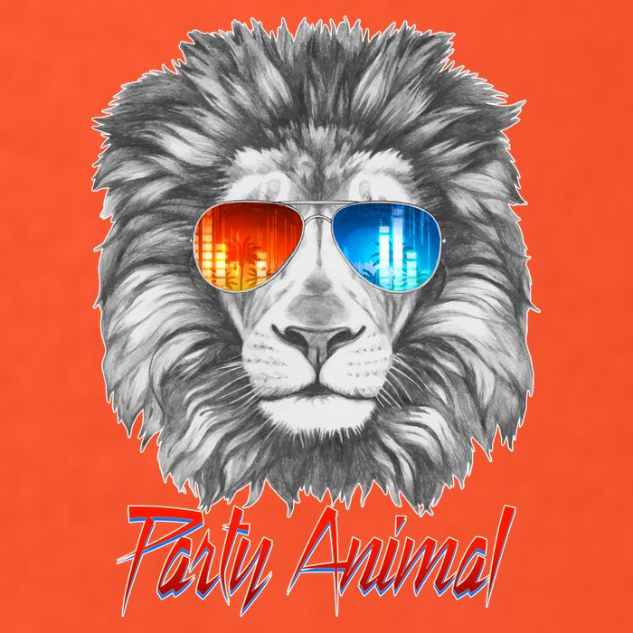 Cool Party Animal Lion Premium T-Shirt