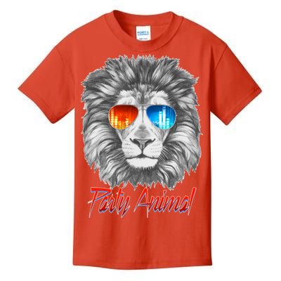 Cool Party Animal Lion Kids T-Shirt