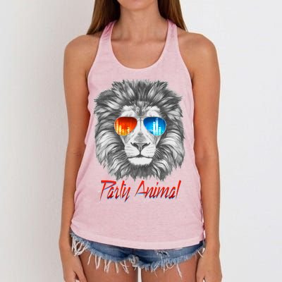 Cool Party Animal Lion Women's Knotted Racerback Tank