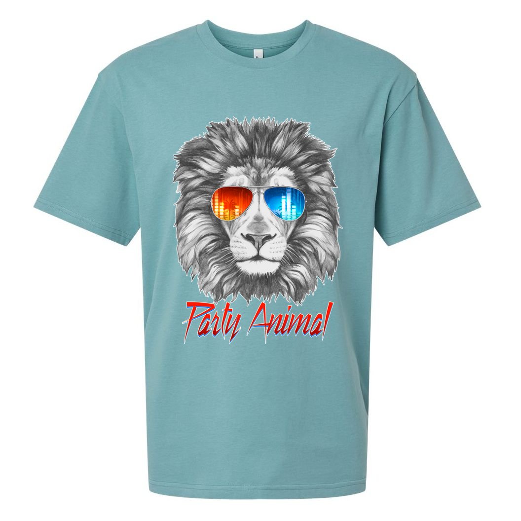 Cool Party Animal Lion Sueded Cloud Jersey T-Shirt