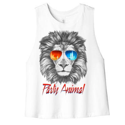 Cool Party Animal Lion Women's Racerback Cropped Tank