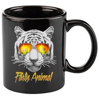 Cool Party Animal Tiger 11oz C Handle Ceramic Mug