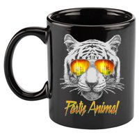 Cool Party Animal Tiger 11oz C Handle Ceramic Mug