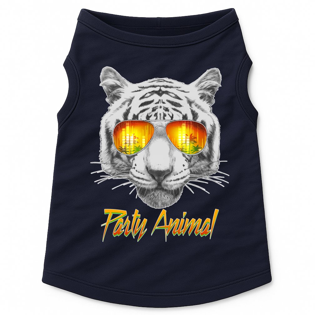 Cool Party Animal Tiger Doggie Tank