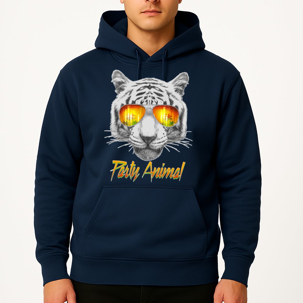 Cool Party Animal Tiger Hoodie