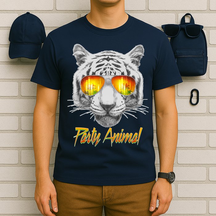 Cool Party Animal Tiger T-Shirt