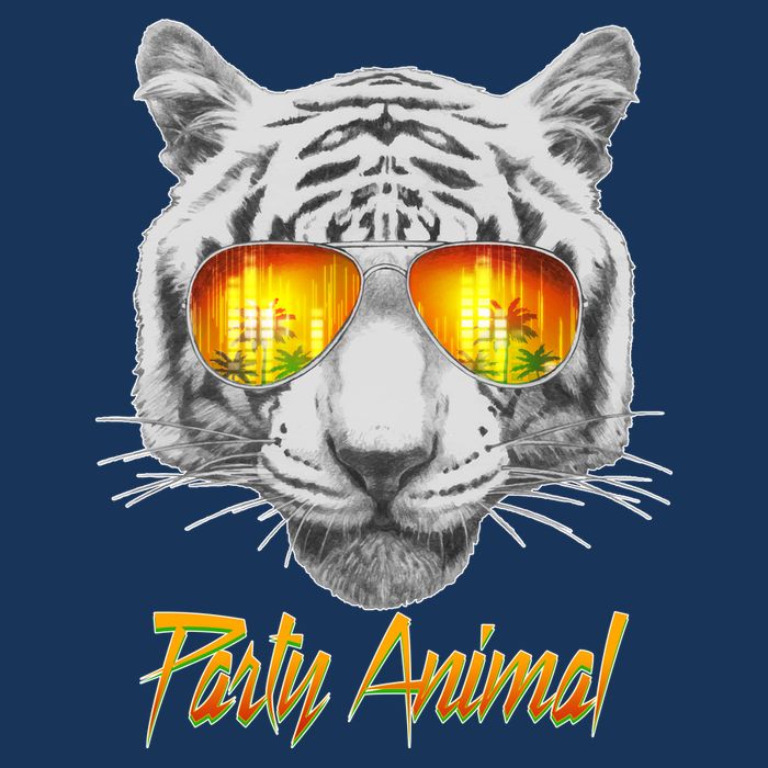 Cool Party Animal Tiger T-Shirt