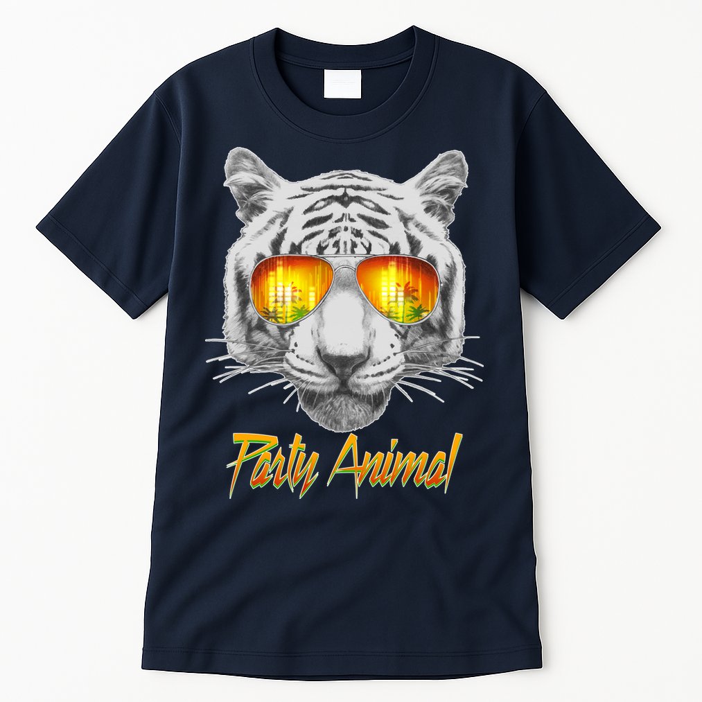 Cool Party Animal Tiger Tall T-Shirt