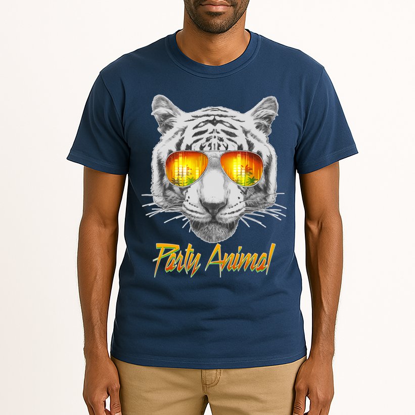 Cool Party Animal Tiger Tall T-Shirt