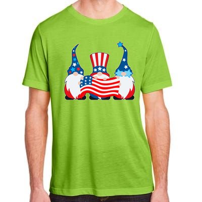 Cool Patriotic USA American Gnomes Adult ChromaSoft Performance T-Shirt