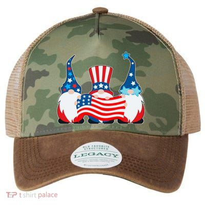 Cool Patriotic USA American Gnomes Legacy Tie Dye Trucker Hat