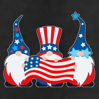 Cool Patriotic USA American Gnomes 7 Panel Mesh Trucker Snapback Hat