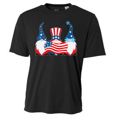 Cool Patriotic USA American Gnomes Cooling Performance Crew T-Shirt