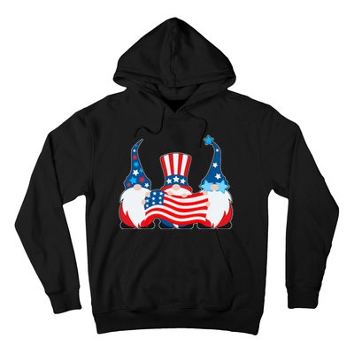 Cool Patriotic USA American Gnomes Hoodie