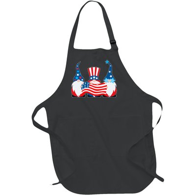 Cool Patriotic USA American Gnomes Full-Length Apron With Pockets