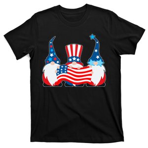 Cool Patriotic USA American Gnomes T-Shirt