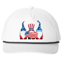 Cool Patriotic USA American Gnomes Snapback Five-Panel Rope Hat