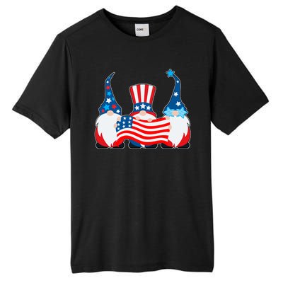 Cool Patriotic USA American Gnomes Tall Fusion ChromaSoft Performance T-Shirt