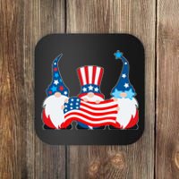 Cool Patriotic USA American Gnomes Coaster