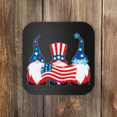 Cool Patriotic USA American Gnomes Coaster